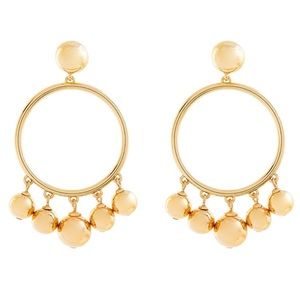 NWT Kate Spade Gold Ball Bauble Drop Hoop Earrings